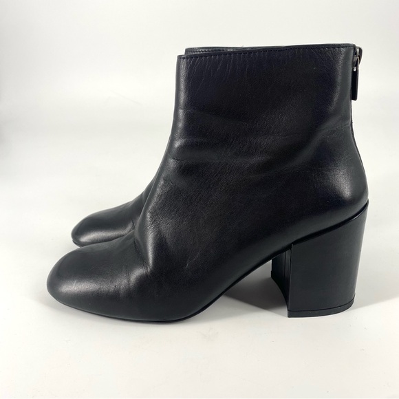 Stuart Weitzman Women's Bacari Leather High-Heel Black Booties - Picture 3 of 10